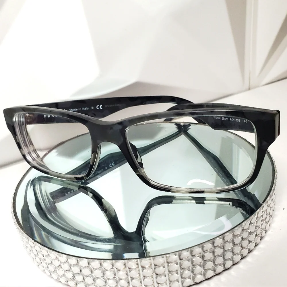 PRADA $490 VPR 16M Spotted Rx Prescription Eyeglasses